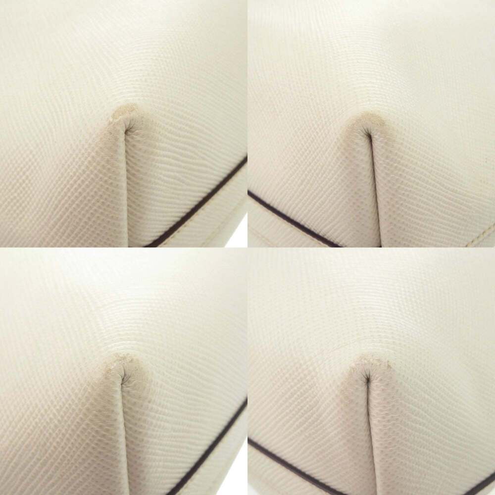PRADA White Leather Shoulder Bag - Picture 8 of 9